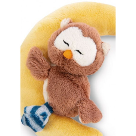 NICI - The Owlsons - Eule Oscar 9cm & Mond, mit Loop