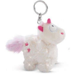 NICI - Theodor & Friends Winter 2022 - Green Einhorn Theodor mit Schneeanzug 10cm, Schlüsselanhänger
