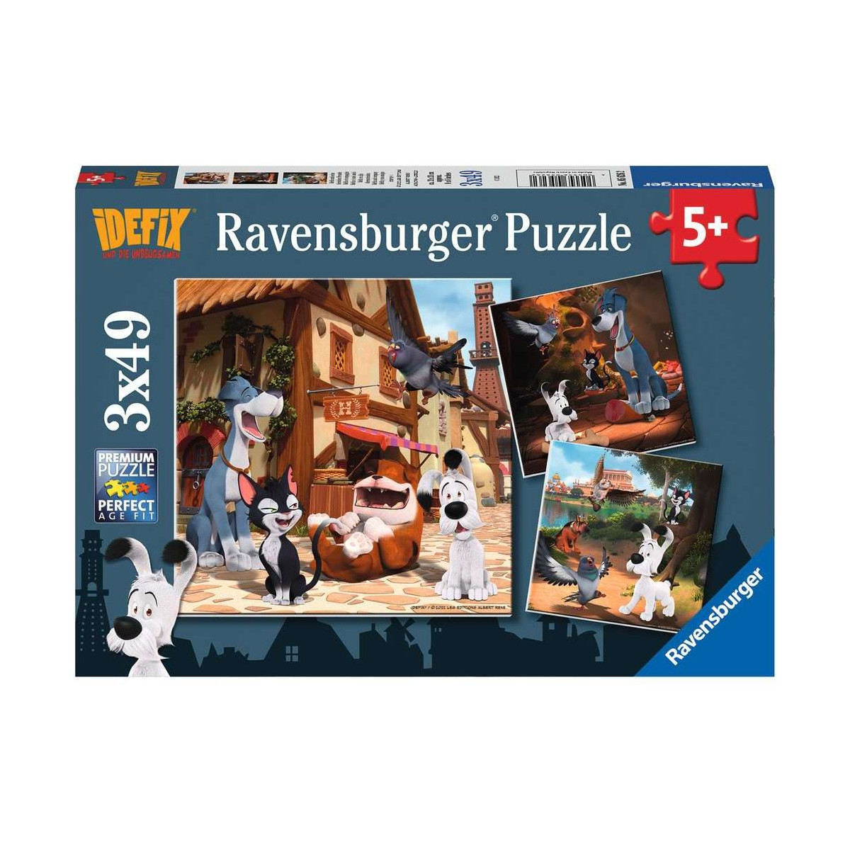 Ravensburger - Idefix und seine tierischen Freunde, 3 x 49 Teile