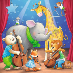 Ravensburger - Tiere auf der Bühne, 3 x 49 Teile Ravensburger - Tiere auf der Bühne, 3 x 49 Teile