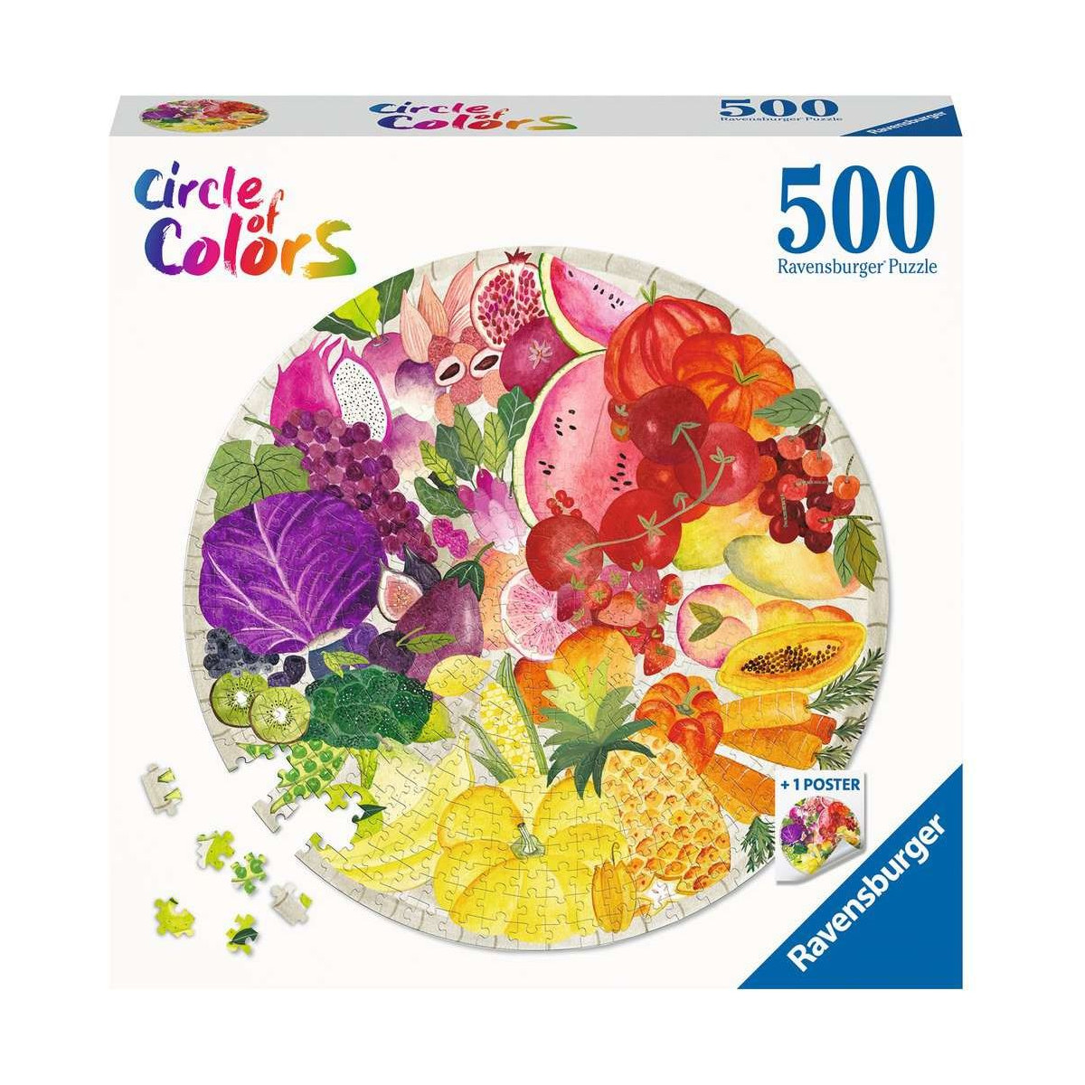 Ravensburger - Circle of Colors - Fruits & Vegetables, 500 Teile