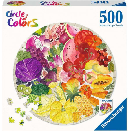 Ravensburger - Circle of Colors - Fruits & Vegetables, 500 Teile