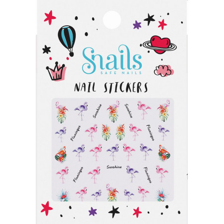 Snails - Nagelsticker Flamingos