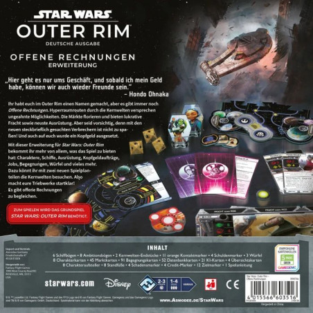 Fantasy Flight Games - Star Wars Outer Rim - Offene Rechnungen