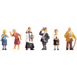 Noch - Kirchgänger, 6 Figuren