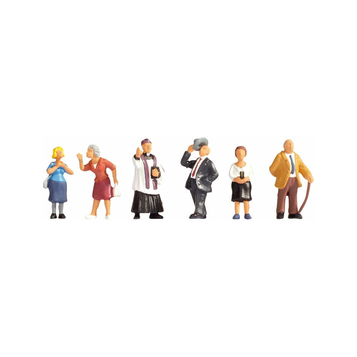 Noch - Kirchgänger, 6 Figuren