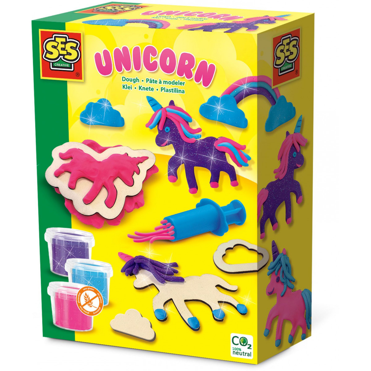 SES Creative - Knete - Einhorn Neonglitzer