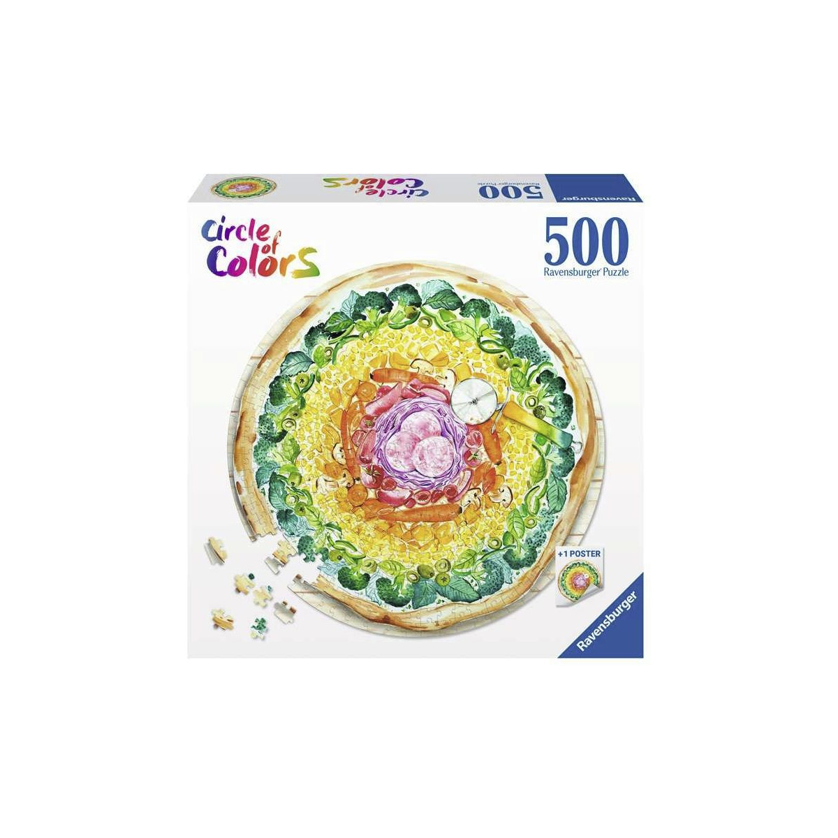 Ravensburger - Circle of Colors Pizza, 500 Teile