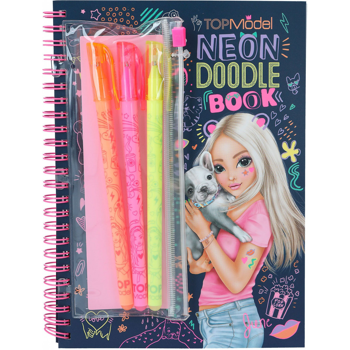 Depesche - TOPModel - Neon Doodle Malbuch-Set