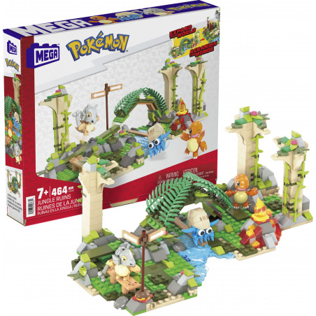 Mega Bloks - Pokémon Dschungel-Ruinen Bauset, Konstruktions-Spielzeug