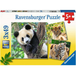 Ravensburger - Panda, Tiger und Löwe, 49 Teile