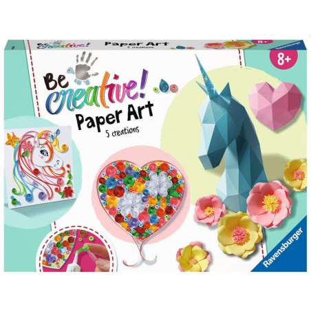 Ravensburger - Be creative - Paper Art Flowers & Unicorn Ravensburger - Be creative - Paper Art Flowers & Unicorn