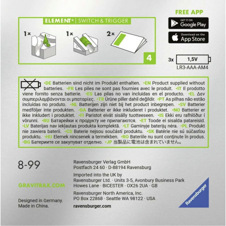 Ravensburger - GraviTrax POWER Elements Switch & Trigger Ravensburger - GraviTrax POWER Elements Switch & Trigger