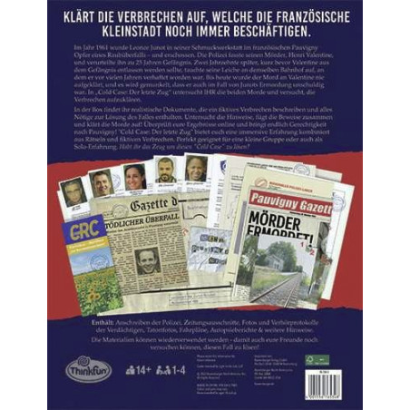 ThinkFun - Cold Case: Der letzte Zug ThinkFun - Cold Case: Der letzte Zug