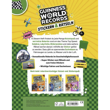 Ravensburger - Guinness World Records: Stickern & Rätseln - Top Speed