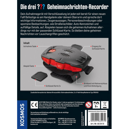 KOSMOS - Die Drei ???: Geheimnachrichten-Recorder KOSMOS - Die Drei ???: Geheimnachrichten-Recorder