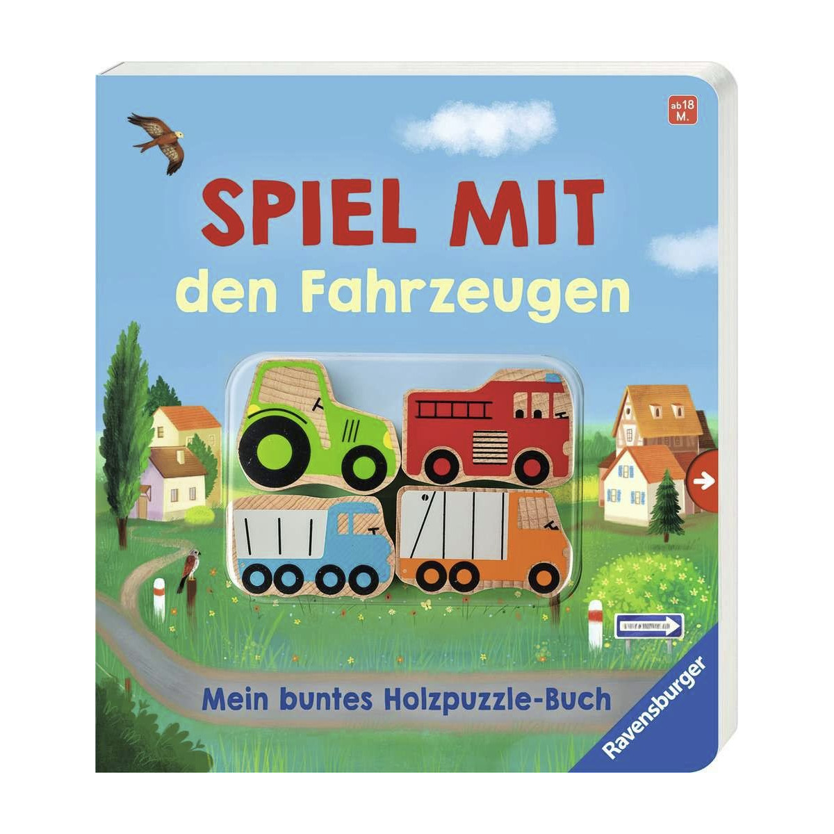 Ravensburger -  Spiel mit den Fahrzeugen: Mein buntes Holzpuzzle-Buch