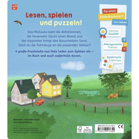 Ravensburger - Spiel mit den Fahrzeugen: Mein buntes Holzpuzzle-Buch Ravensburger - Spiel mit den Fahrzeugen: Mein buntes Holzpuzzle-Buch