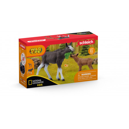Schleich - Wild Life - Elchkuh mit Kalb