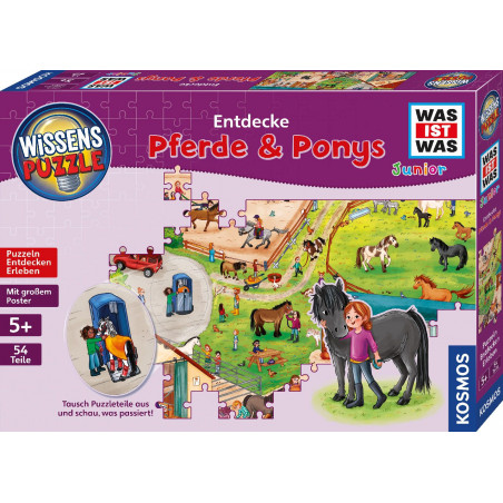 KOSMOS - Was ist Was Junior Wissens Puzzle - Entdecke Pferde & Ponys, 54 Teile KOSMOS - Was ist Was Junior Wissens Puzzle - Entdecke Pferde & Ponys, 54 Teile