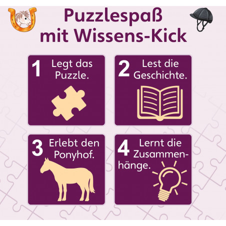 KOSMOS - Was ist Was Junior Wissens Puzzle - Entdecke Pferde & Ponys, 54 Teile KOSMOS - Was ist Was Junior Wissens Puzzle - Entdecke Pferde & Ponys, 54 Teile