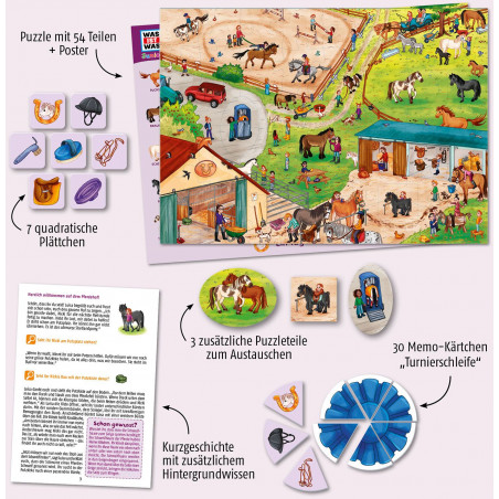 KOSMOS - Was ist Was Junior Wissens Puzzle - Entdecke Pferde & Ponys, 54 Teile KOSMOS - Was ist Was Junior Wissens Puzzle - Entdecke Pferde & Ponys, 54 Teile