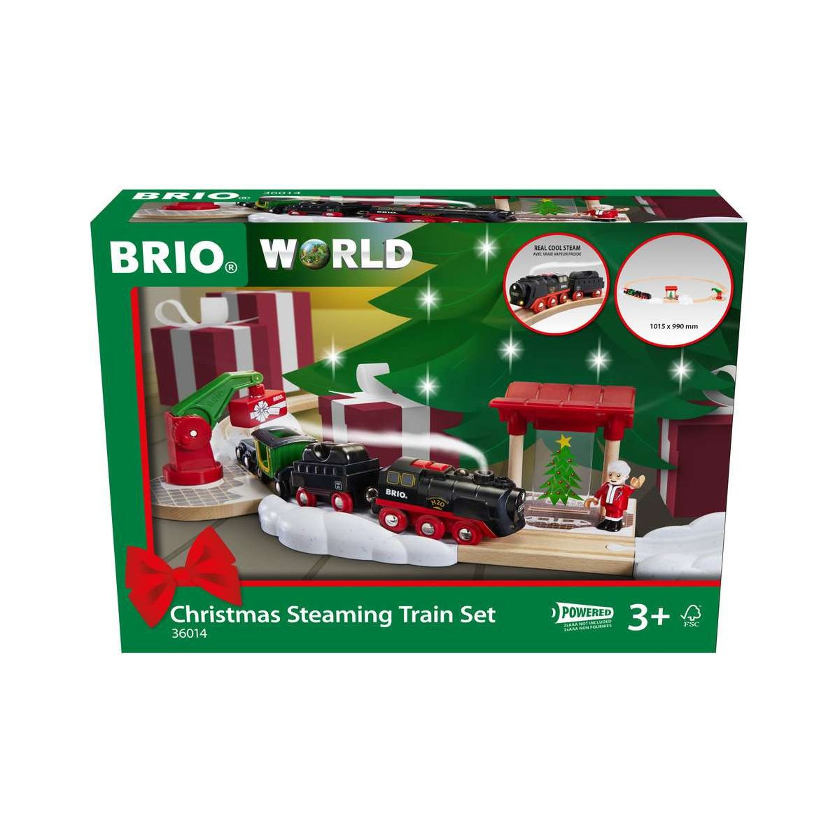 BRIO - Batterie-Dampflok Weihnachts-Set