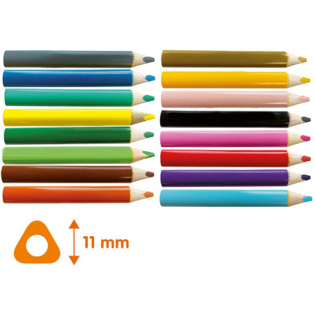 SES Creative - Dreikant-Buntstifte 16 Stück