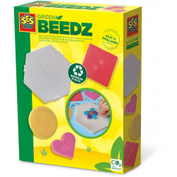 SES Creative - Green Beedz - Bügelperlen Stiftplatten 4x sortiert