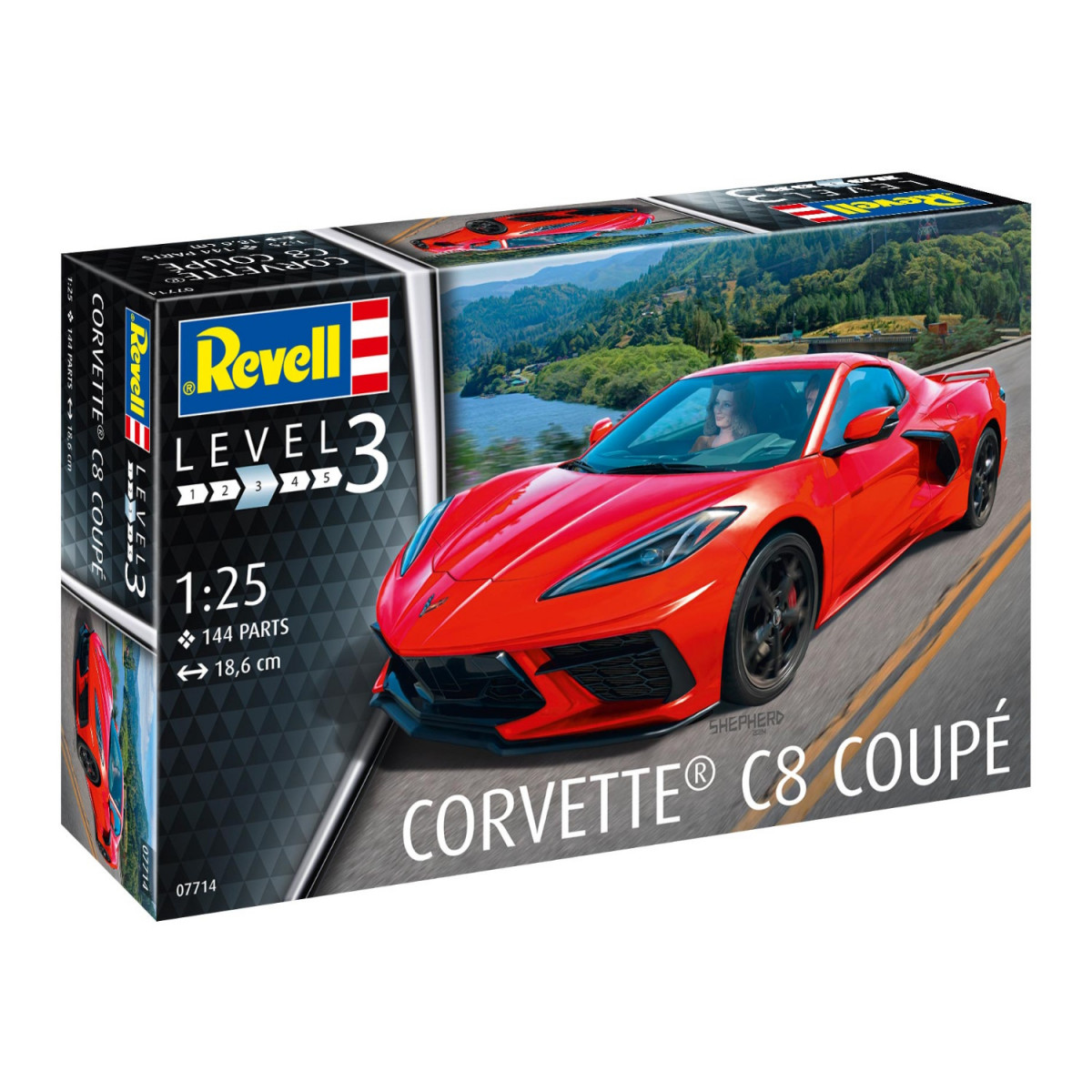 Revell - Corvette C8 Coupé, rot