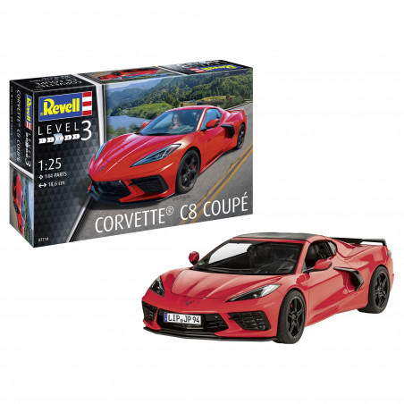 Revell - Corvette C8 Coupé, rot