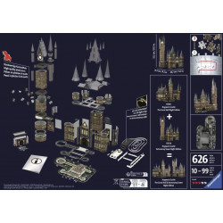 Ravensburger - Harry Potter Hogwarts Schloss - Astronomieturm - Night Edition, 540 Teile