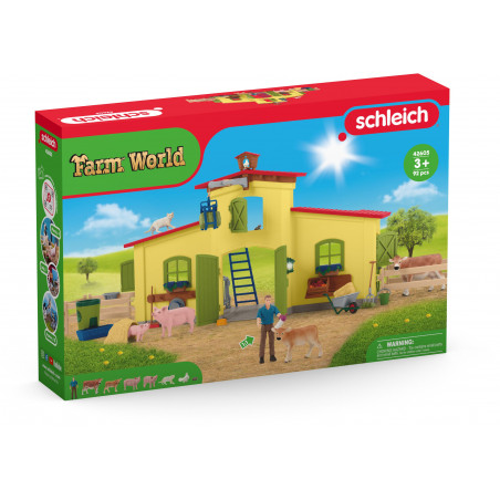 Schleich - Farm World - Großer Stall mit Tieren und Zubehör