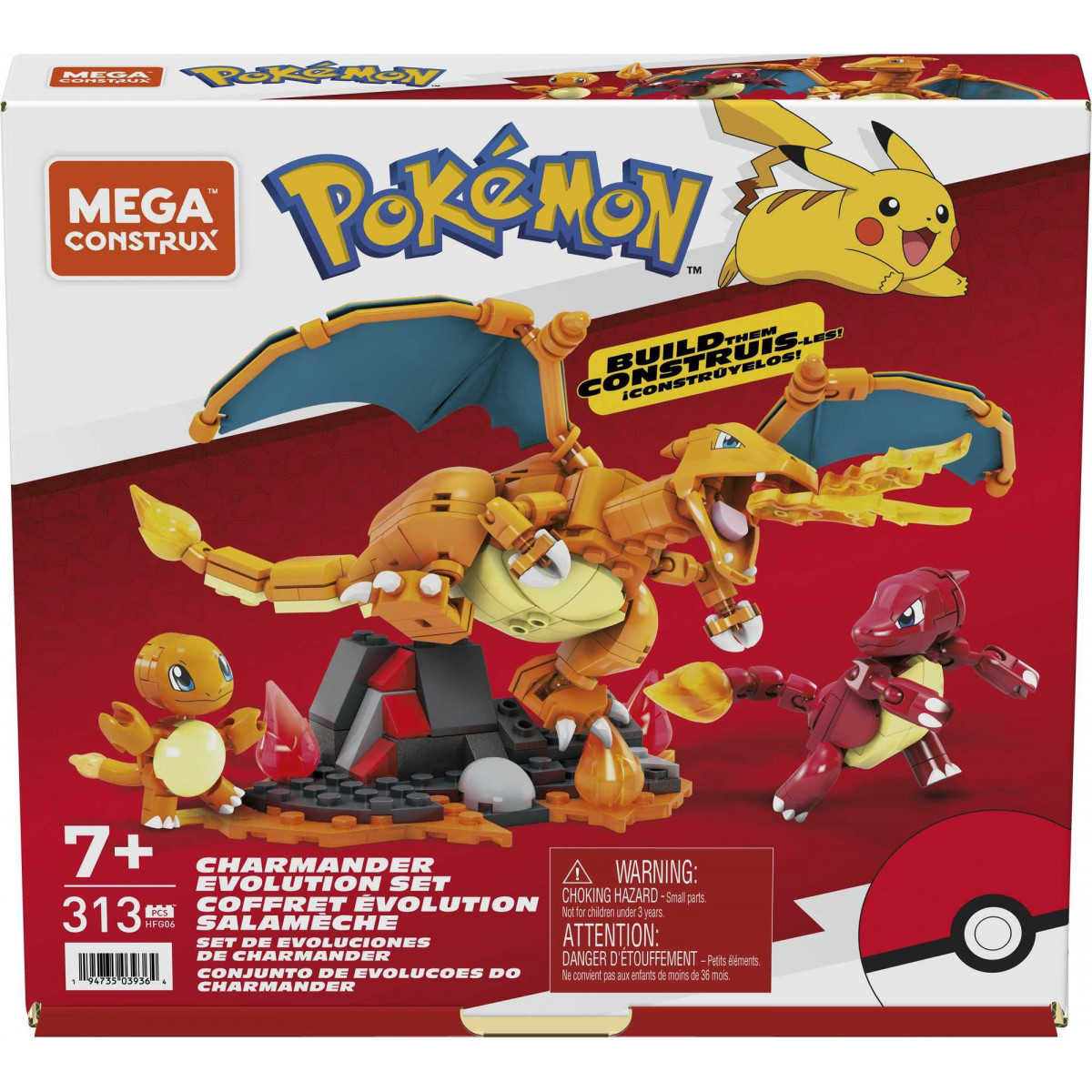 Mega Construx - Pokémon Glumanda Evolution Set