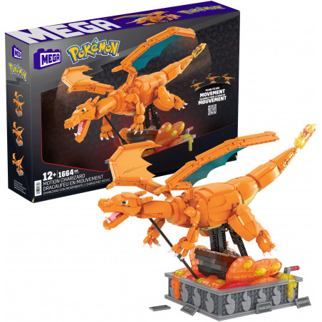 Mega Bloks - Pokémon Motion Glurak  bewegliches Bauset