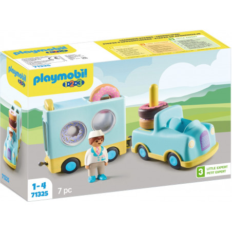 PLAYMOBIL 71325 - 1.2.3 - Verrückter Donut Truck mit Stapel- und Sortierfunktion