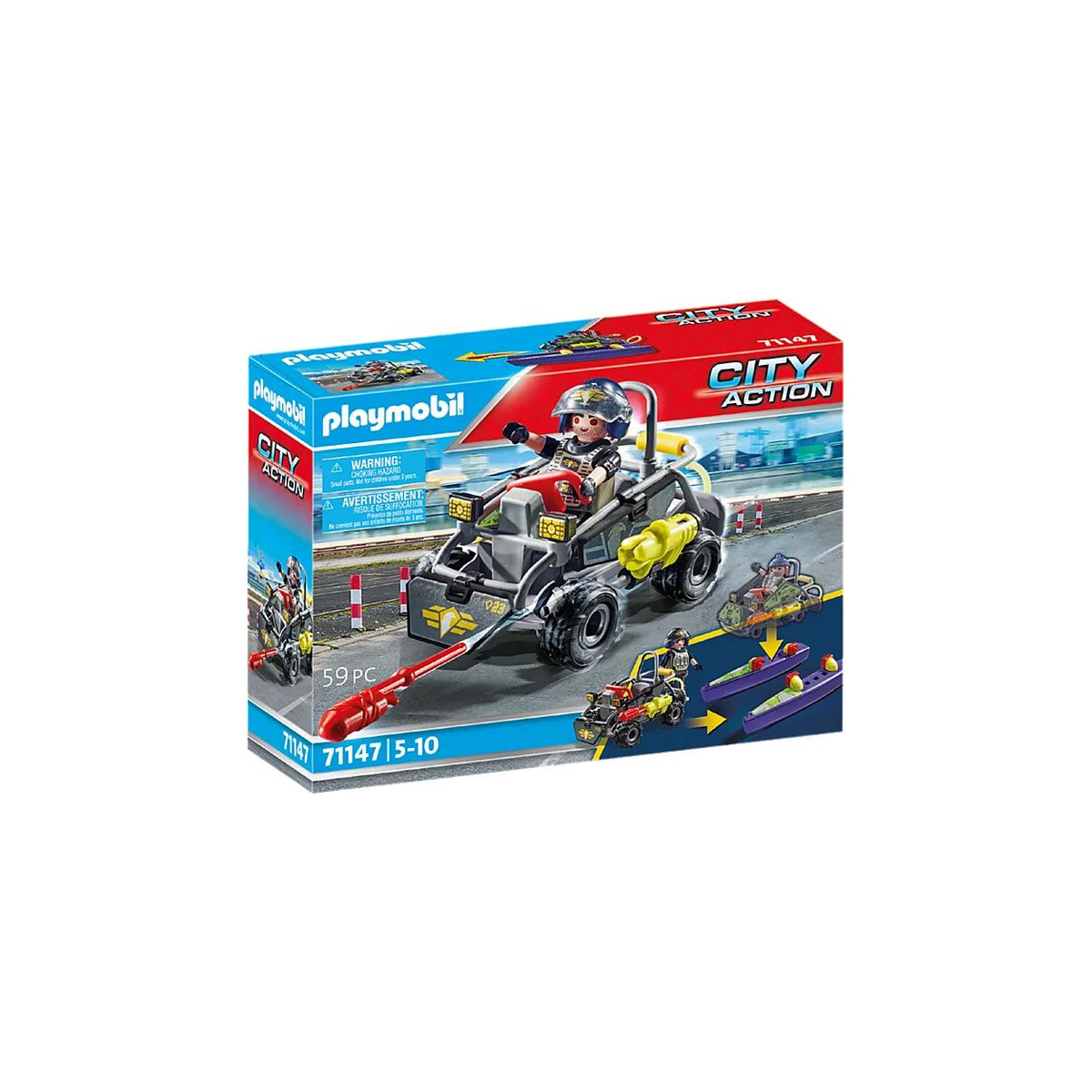 PLAYMOBIL 71147 - Action Heroes - SWAT-Multi-Terrain-Quad