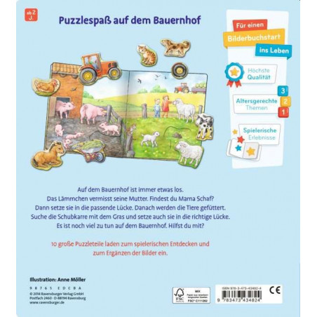 Ravensburger - Mein großes Puzzle-Spielbuch Bauernhof