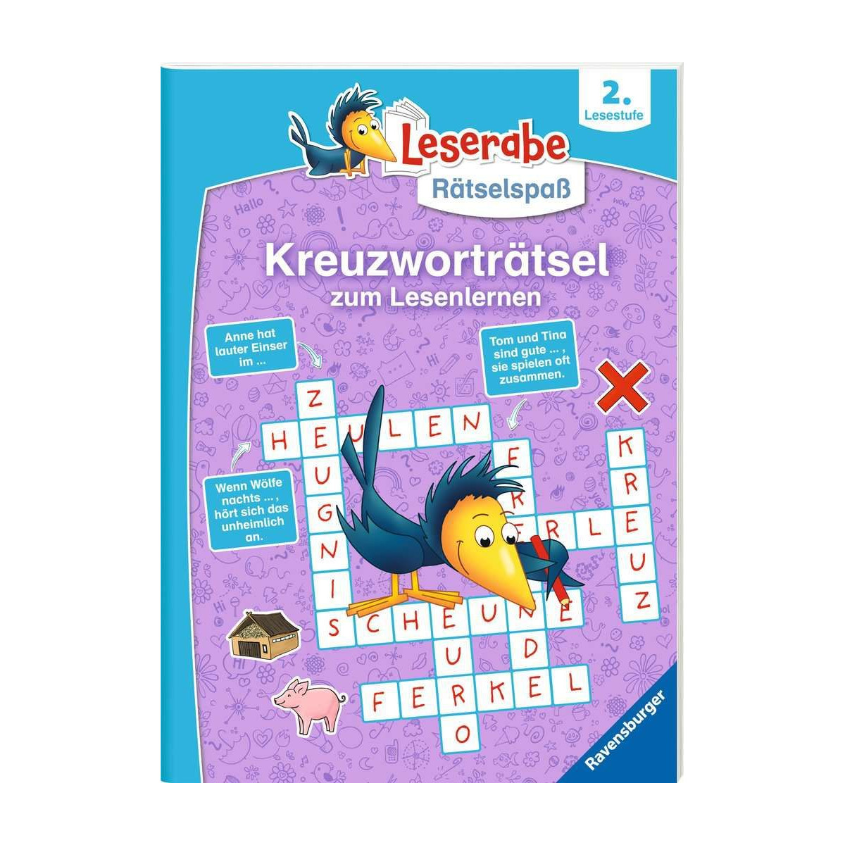 Ravensburger - Leserabe: Kreuzworträtsel zum Lesenlernen - 2. Lesestufe