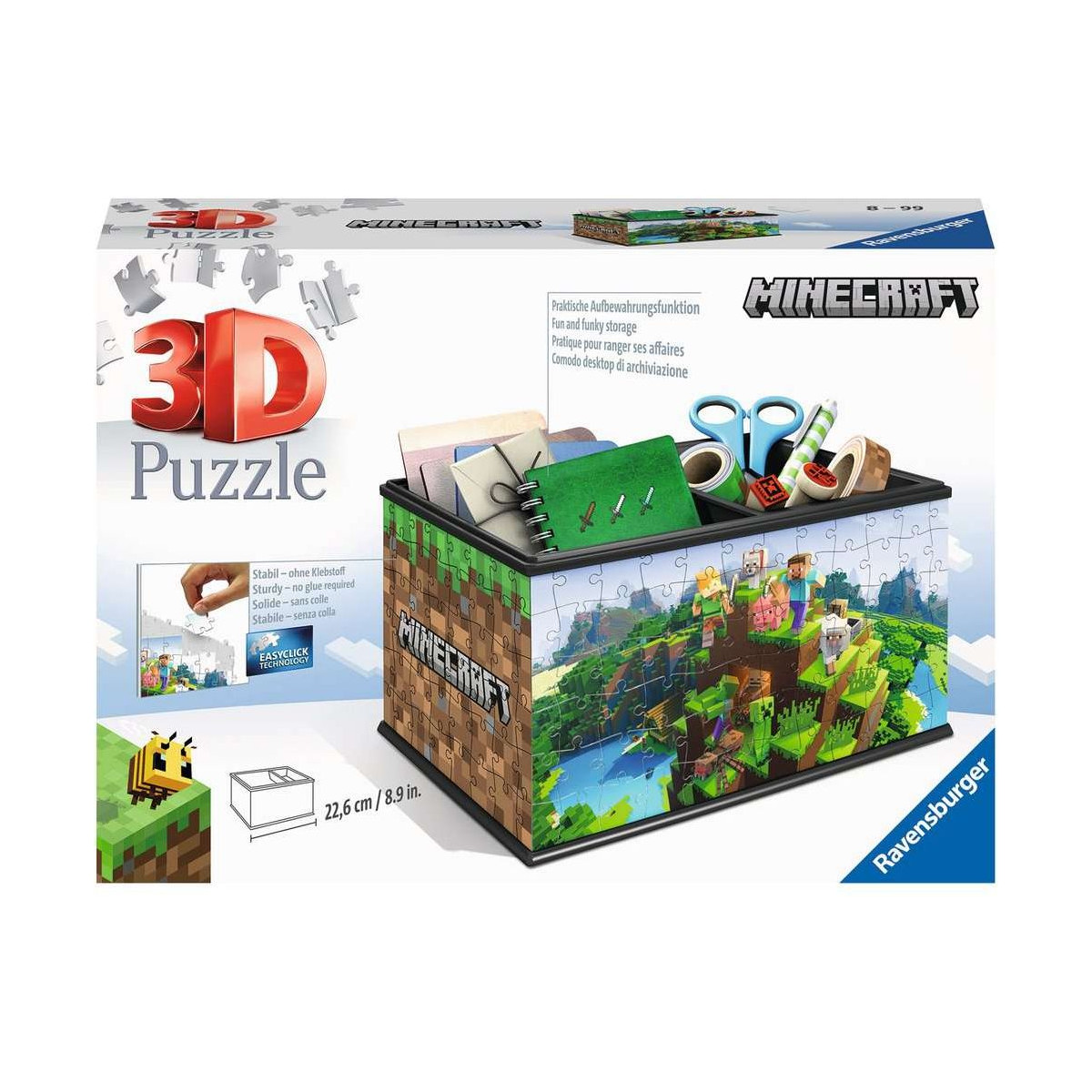 Ravensburger - Aufbewahrungsbox Minecraft, 216 Teile