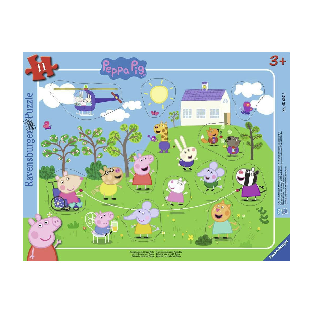 Ravensburger - Peppa Pig - Seilspringen mit Peppa Wutz, 11 Teile