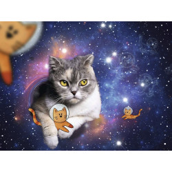Ravensburger - Katzen fliegen im Weltall, 1500 Teile Ravensburger - Katzen fliegen im Weltall, 1500 Teile