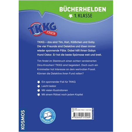 KOSMOS - TKKG Junior Bücherhelden 1. Klasse Verschwundene Dinos