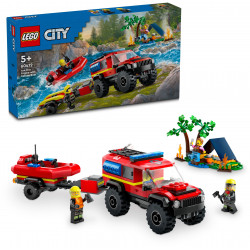 LEGO City 60412 - Feuerwehrgeländewagen mit Rettungsboot