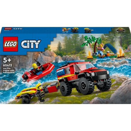 LEGO City 60412 - Feuerwehrgeländewagen mit Rettungsboot