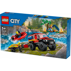 LEGO City 60412 - Feuerwehrgeländewagen mit Rettungsboot