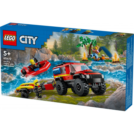 LEGO City 60412 - Feuerwehrgeländewagen mit Rettungsboot