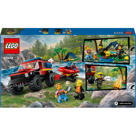 LEGO City 60412 - Feuerwehrgeländewagen mit Rettungsboot