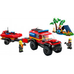 LEGO City 60412 - Feuerwehrgeländewagen mit Rettungsboot