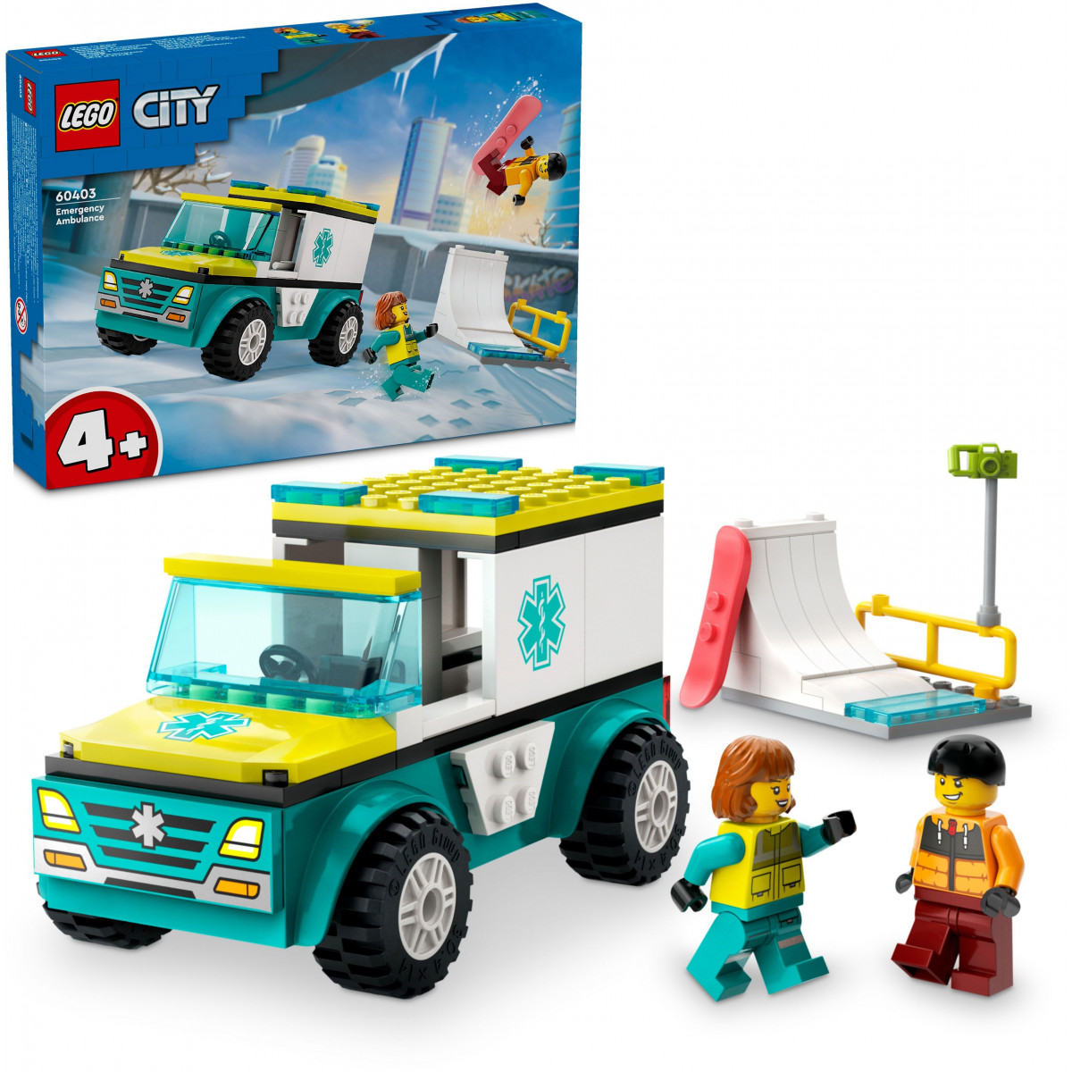 LEGO City 60403 - Rettungswagen und Snowboarder